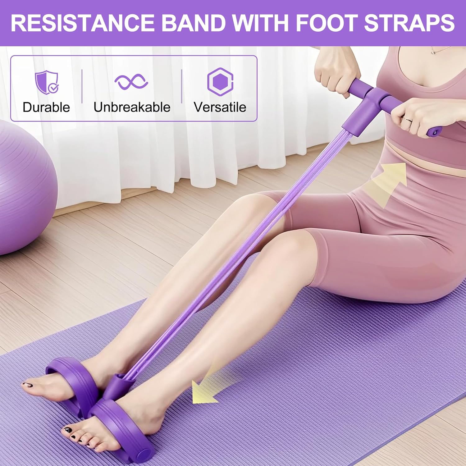Home Gym Technogym - 4-tubowy elastyczny pas oporowy do ćwiczeń,