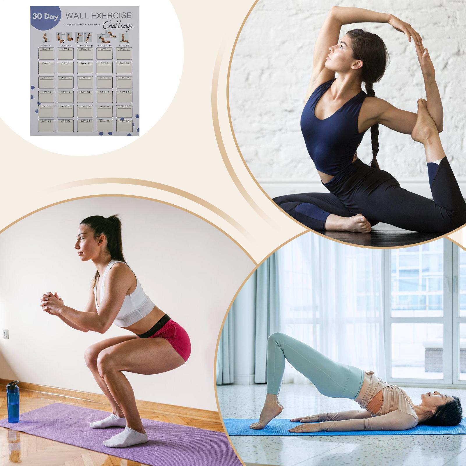 Workout Plan Home Gym - Planer Ćwiczeń Ściennych 30 Dni Domowy