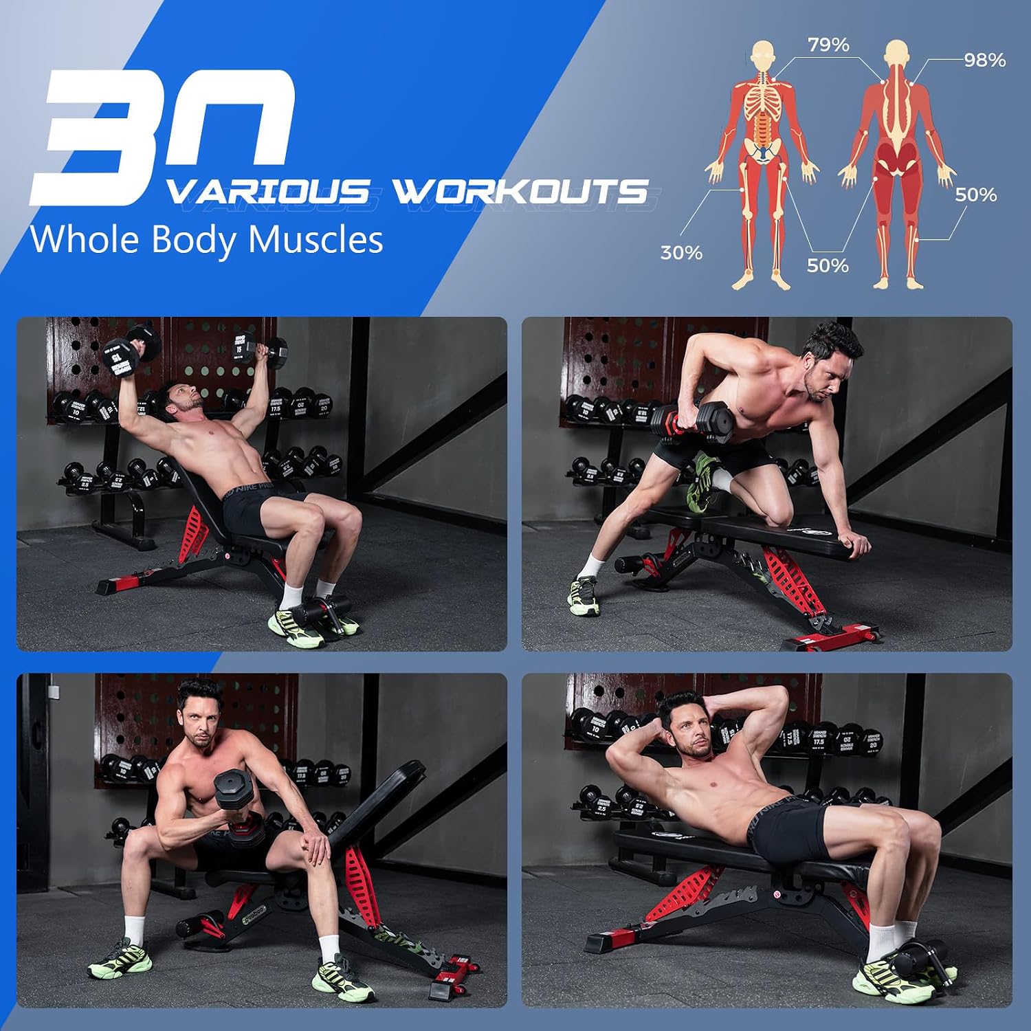 Regulowana ławka do ćwiczeń, ł – Home Gym Bench recenzja i cena