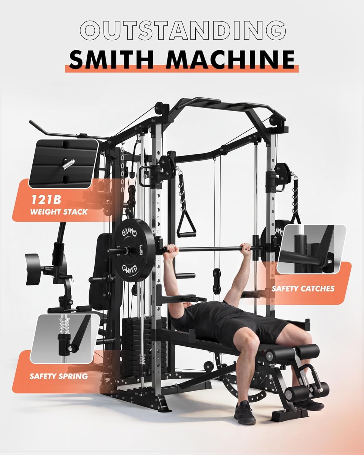 Podwójna stacja SmithΔ z klatk – Home Gym With Smith Machine recenzja i cena