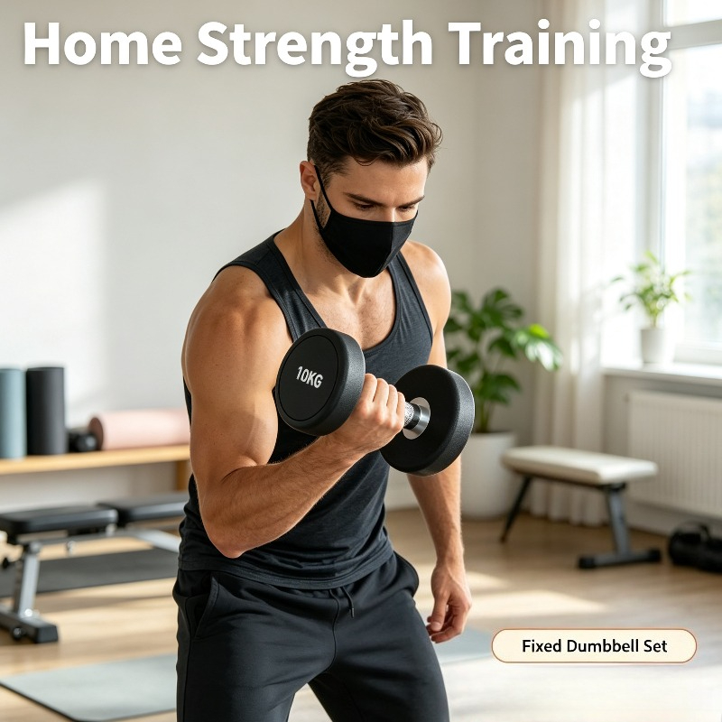 Zestaw hantli stałych 5kg 10kg – Home Gym Equipment Set recenzja i cena