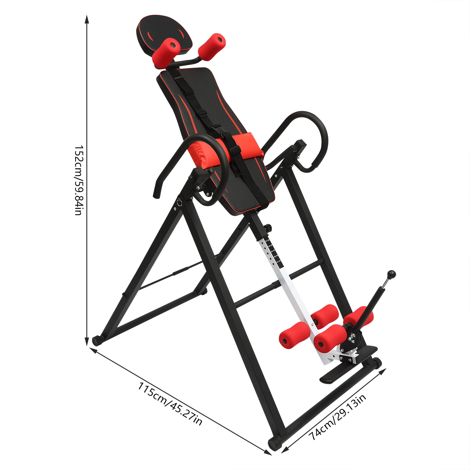 Stół do inwersji czarno-czerwo – Home Gym Resistance Machine recenzja i cena
